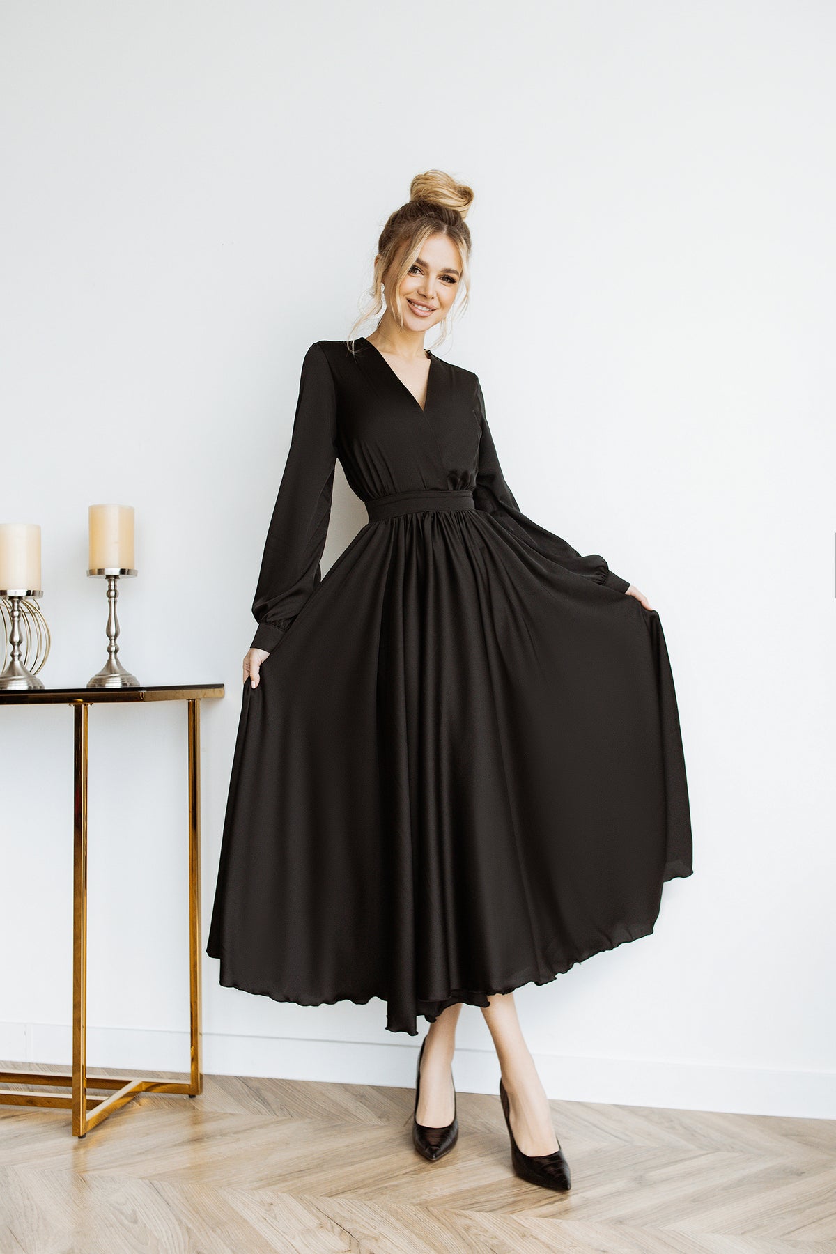 black silk dress long sleeve Maxi 2.22.26SALE This elegant dress offers INSTRUCTION LANGUAGE:Swedish Princess Cake Decorating Ideas