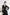 Black Silk Long Sleeve Maxi Dress - close-up detail | ELAGIA