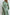 Olive Silk Long Sleeve Maxi Dress - close-up detail | ELAGIA