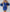 ELAGIA Electric Blue Puffed Sleeve Mini Prom Dress - detail shot of 3 piece women's suit styling and fabric texture