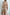 Beige Silk Long Sleeve Maxi Dress - close-up detail | ELAGIA
