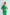 Green One-Shoulder Midi Dress - back view | ELAGIA