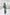 ELAGIA emerald satin long sleeve maxi dress front view - luxe 3 piece women's suit alternative