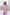 ELAGIA lavender puff sleeve midi dress - back view showing zipper detail. 3 piece women's suit inspired design.