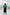 ELAGIA green puff sleeve V-neck blouse back view - womens green suit green business suit collection