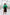 ELAGIA green puff sleeve V-neck blouse front view - womens green suit green business suit style