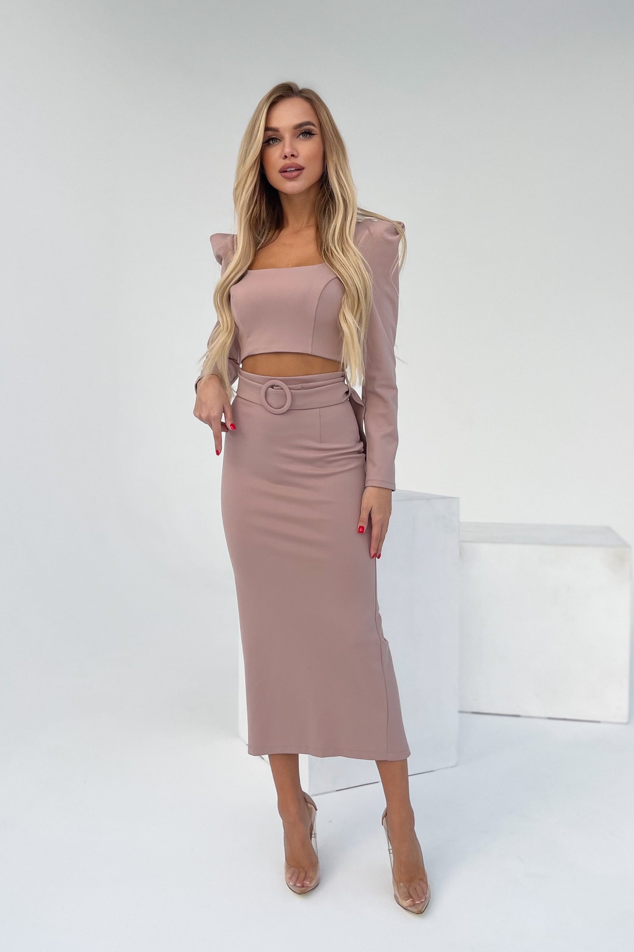 2 piece long skirt and top best sale