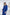 Blue Puff Sleeve Wrap Dress - close-up detail | ELAGIA