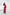Red Puff Sleeve Wrap Dress - back view | ELAGIA
