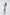 Beige Backless Puff Sleeve Midi Dress - side view | ELAGIA