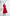 ELAGIA red backless puff-sleeve midi dress side profile view - purple business suit women inspired design