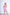 ELAGIA pink off-shoulder mini dress back view showing silhouette - 3 piece women's suit purple business suit women