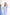 ELAGIA sky blue long sleeve top and maxi skirt 2-piece set - front view of light blue suit women's outfit