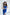 Blue Satin Slip Midi Dress - Side View | ELAGIA