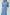 Sky-Blue Puff Sleeve Midi Dress - close-up detail | ELAGIA