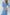 Sky-Blue Puff Sleeve Midi Dress - back view | ELAGIA