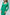 Green Square Neck Long Sleeve Midi Dress - close-up detail | ELAGIA