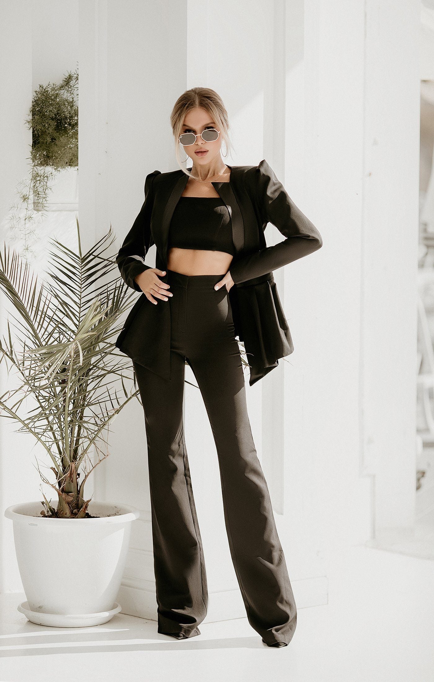 Alexa Black Promo Slim-Fit Suit 2-Piece
