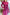 Fuchsia Puff Sleeve Wrap Dress - back view | ELAGIA