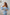 ELAGIA sky-blue puffed sleeve midi prom dress - back angle highlighting purple business suit women styling