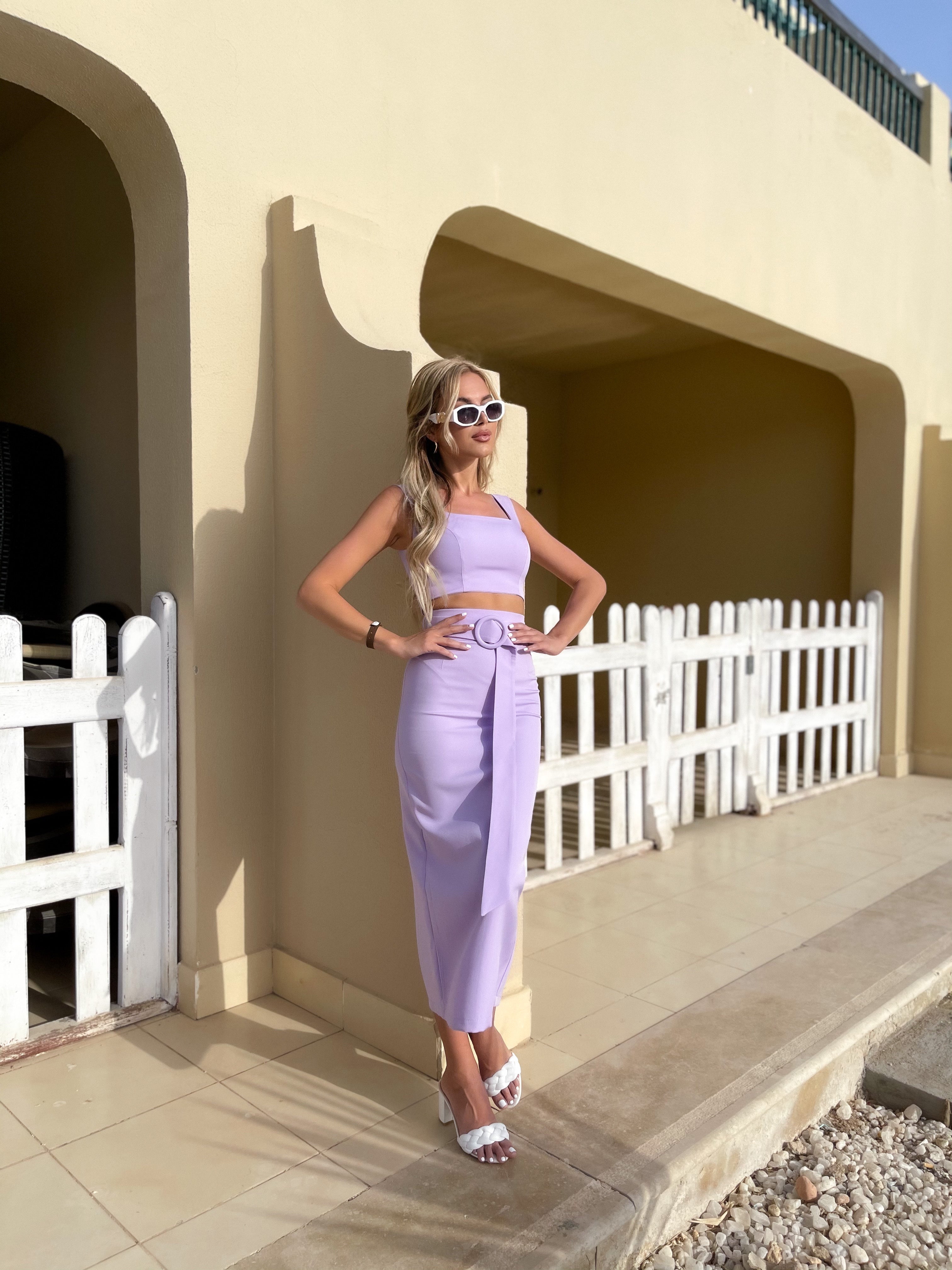 Lavender two piece outfit hotsell