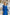 Blue V-neck Buttoned Puff-Sleeve Midi Dress - styled look | ELAGIA