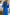 Blue V-neck Buttoned Puff-Sleeve Midi Dress - close-up detail | ELAGIA