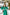 Green V-neck Buttoned Puff-Sleeve Midi Dress - back view | ELAGIA