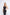 ELAGIA black V-neck cocktail midi dress - neckline close-up. 3 piece women's suit styling for purple business suit women.