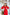 Red V-neck Buttoned Puff-Sleeve Midi Dress - back view | ELAGIA