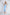 ELAGIA sky blue satin top and midi skirt 2-piece set front view - light blue suit women's formal wear