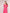ELAGIA Crimson Puff-Sleeve Midi Dress - detail shot of neckline, button closure, and upper bodice tailoring