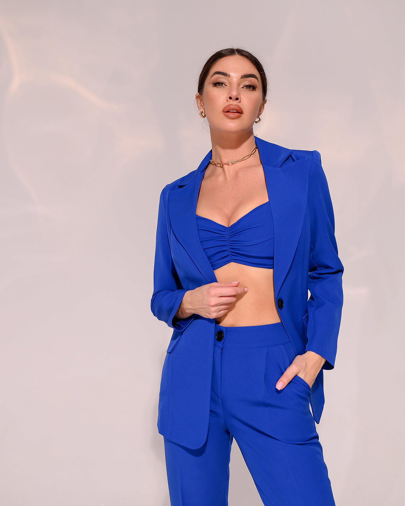 Blue Regular-Fit 3-Piece Suit