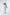 ELAGIA sky-blue backless puff sleeve midi dress close-up fabric texture - 3 piece women's suit purple business suit