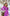 ELAGIA fuchsia thigh-slit maxi dress front view - elegant purple business suit women's formal wear