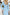 Sky-Blue Belted Double Breasted Blazer Dress - view 9 | ELAGIA