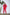 ELAGIA red 2-piece suit styled look with blazer and pants - complete women's business outfit front angle