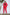 ELAGIA red double breasted suit 2-piece - front view women's 3 piece business suit style blazer and pants