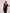 ELAGIA black square neck puff-sleeve midi dress front view - 3 piece women's suit purple business suit women style