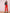 ELAGIA red high waist pocketed culottes pants - back view showing purple business suit women styling details