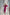 ELAGIA fuchsia puffed sleeve midi prom dress front view - 3 piece women's suit purple business suit women