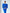 ELAGIA blue backless cut-out puff-sleeve midi dress fabric texture close-up - 3 piece women's suit material