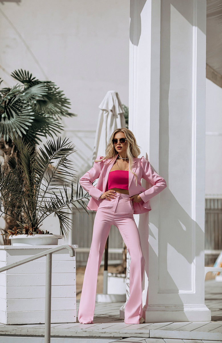 Pink Double Breasted Suit 2-Piece