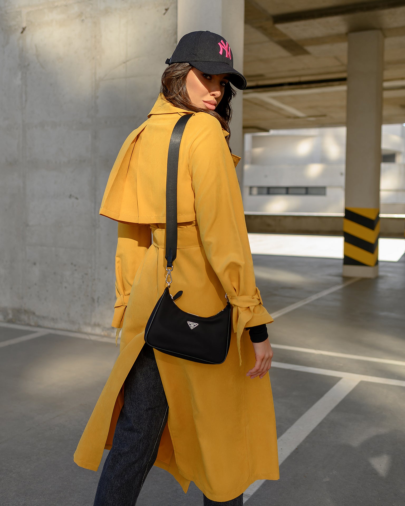 Mustard Belted Trench Coat Mustard Xs