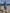 ELAGIA royal blue suit women's trench coat back view displaying structured fit and belt tie