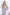 ELAGIA Silver Long Sleeves V-Neck Dress full length view with 3 piece women's suit tailored fit