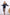 ELAGIA navy long sleeve wrap midi dress full length view - 3 piece women's suit modern option