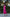 ELAGIA crimson puff-sleeve wrap midi dress back view - 3 piece women's suit purple business suit women look