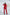ELAGIA Red Crop Jacket Suit 2-Piece front view - 3 piece women's suit bright red cropped blazer ensemble