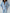 ELAGIA sky-blue crop jacket suit 2-piece side angle - modern purple business suit women style in sky blue color